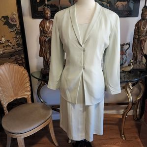 Giorgio Armani Le Collezioni Mint Green Dress & Blazer 2 piece Set